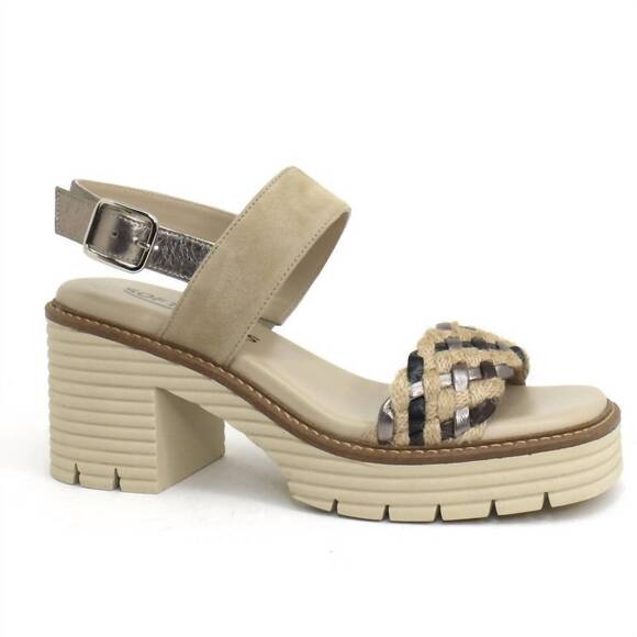 SOFTWAVES Shoes - NEW SOFTWAVES women's blair heel sandal in sand multi